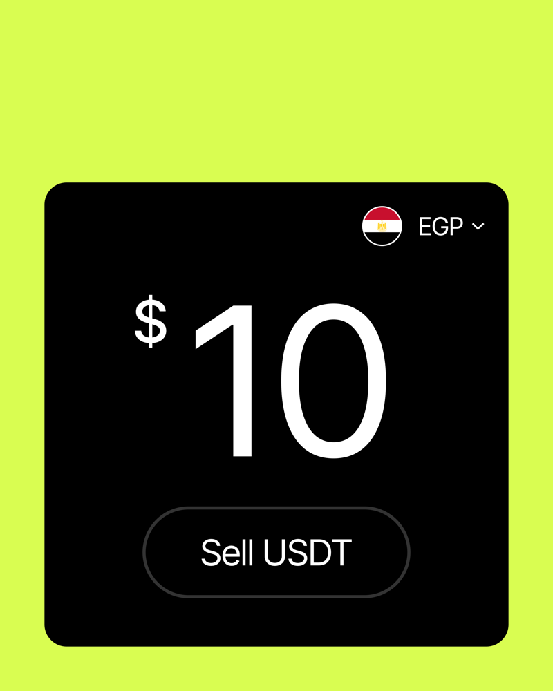 Selling crypto in the Sinbad app